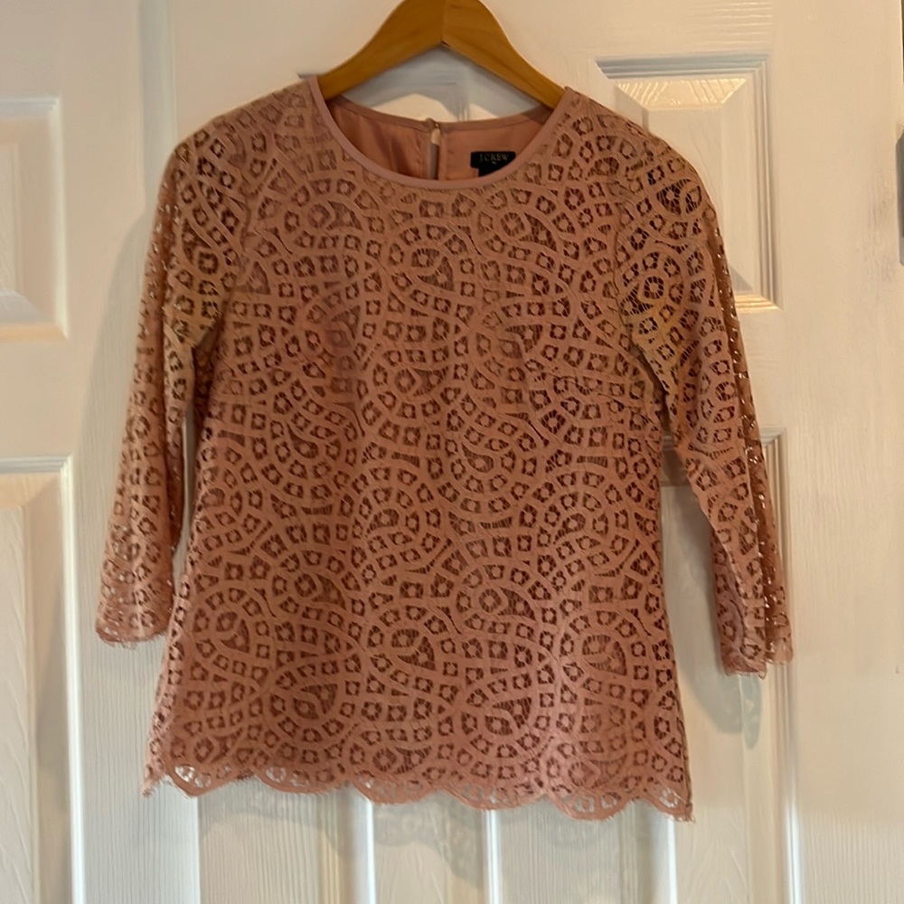 Jcrew light pink blouse size 0